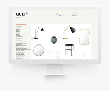 GUBI 歐美家具 網頁設計